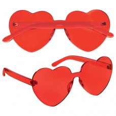 Valentine's Glasses Red Hearts
