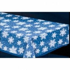 Clear Snowflake Plastic Tablecover
