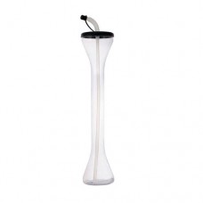 Yard Glass Plastic 24oz with lid and straw