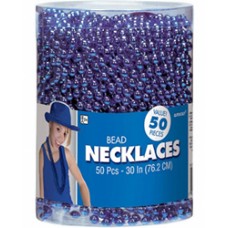 Blue Bead Necklaces 50Pk