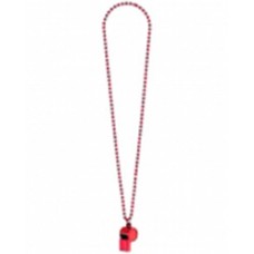 Red Bead Whistle Necklace