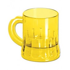 Beer Mug Shot Glass 3 oz Yellow