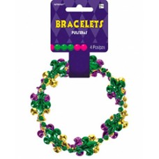Fleur-de-Lis Mardi Gras Bead Bracelets