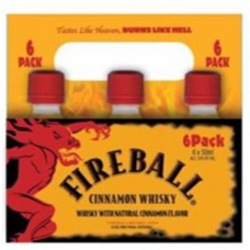Fireball Cinnamon Whiskey 100 ml 6 Pack