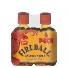 Fireball Cinnamon Whiskey 50 ml 4 Pack