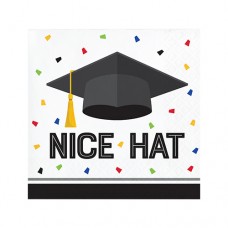 Graduation Fun Beverage Napkin Nice Hat