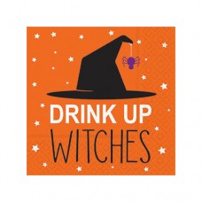 Halloween Beverage Napkins Drink Up Witches